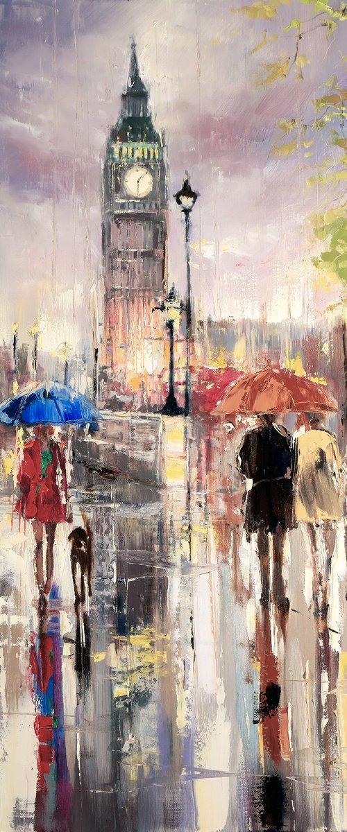 'Big Ben London Rain' by Ewa Czarniecka