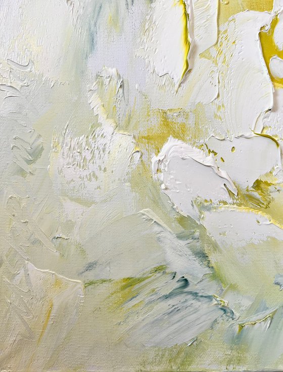 Yellow White texture peonies