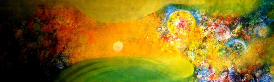 Morning glory with sunrise,very large canvas -425cm x125cm.