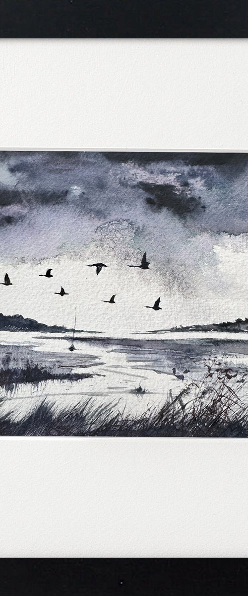 Two marshes views framed by Teresa Tanner