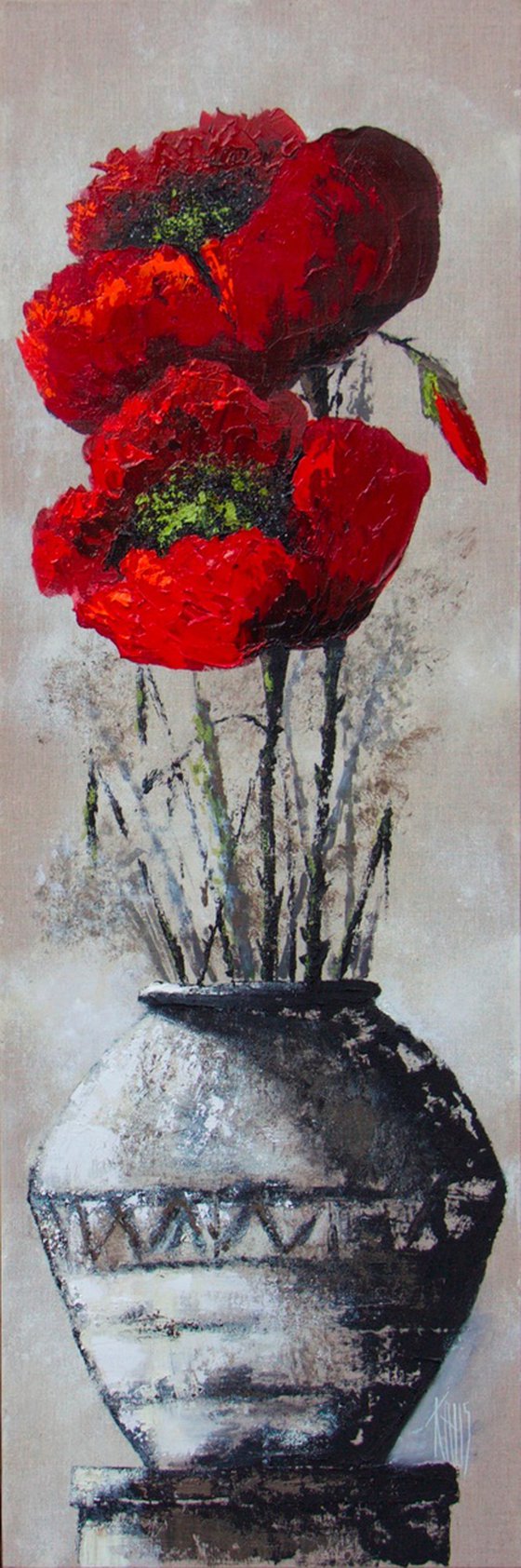 The poppies, triptych