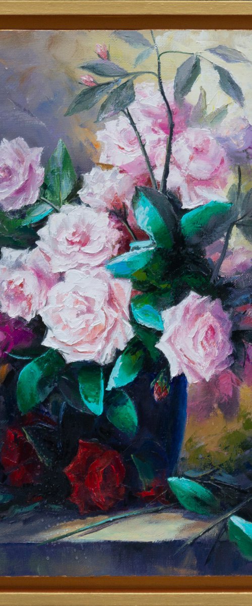 NATUREMORTE WITH ROSES by Oleksii Vylusk