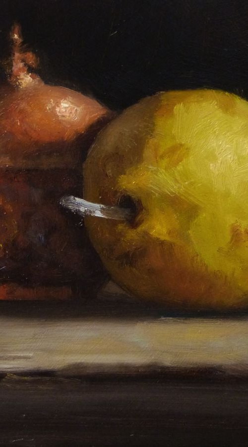 A  Pear and a Copper Sugar Bowl by Pascal Giroud