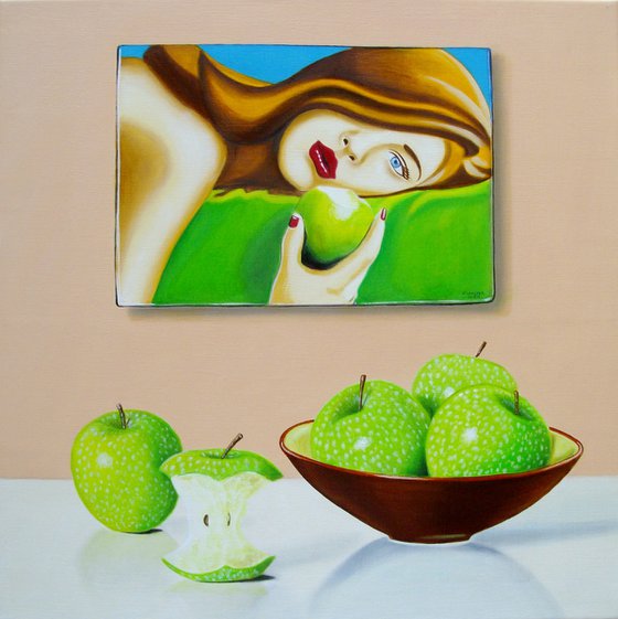 The girl with Granny Smith