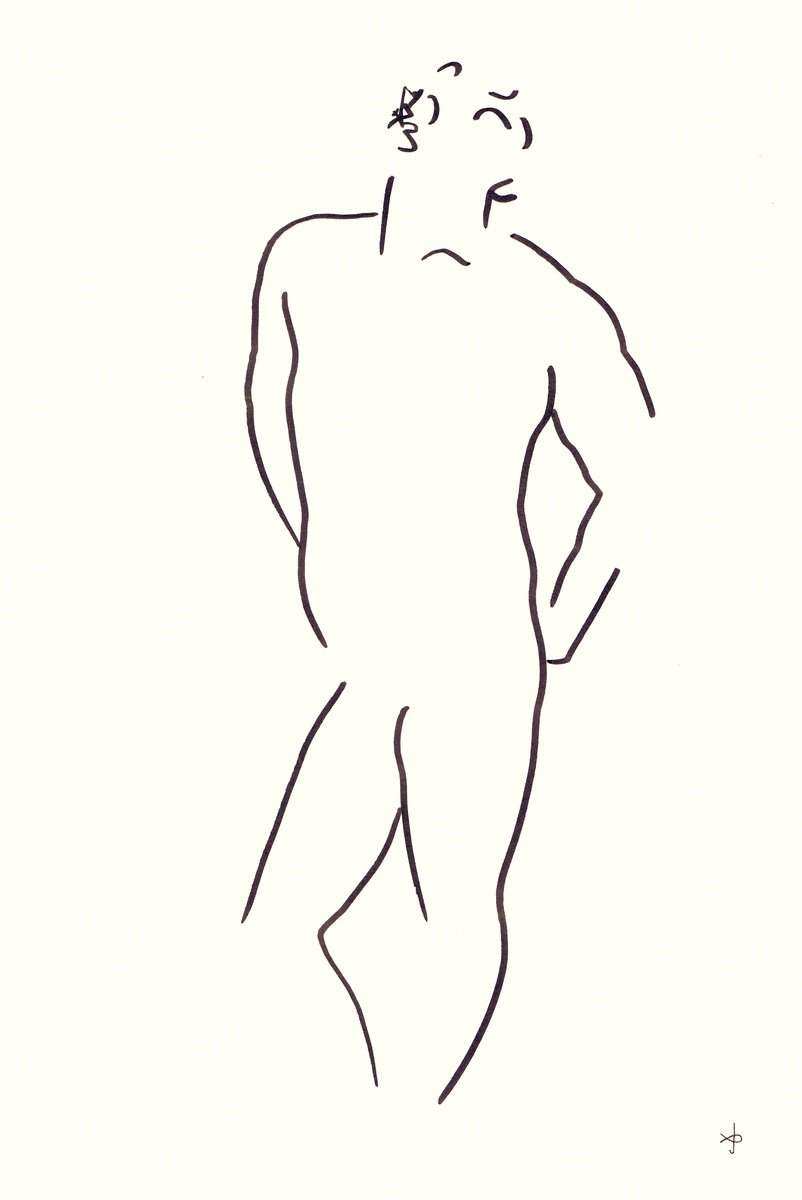 Male nude #003 by David Jones