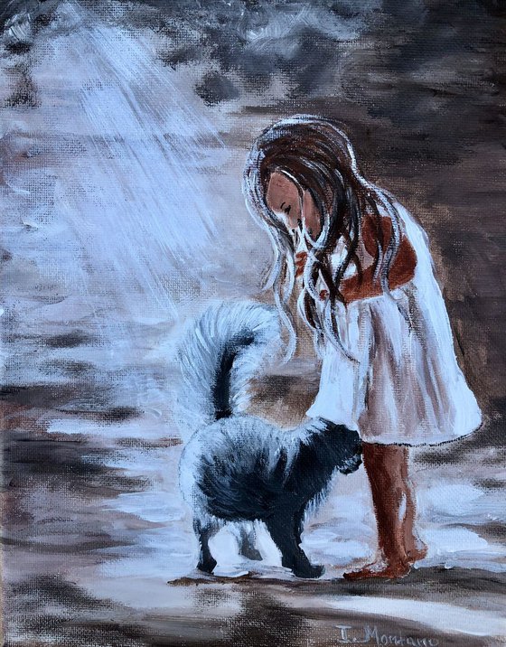 Girl with the cat