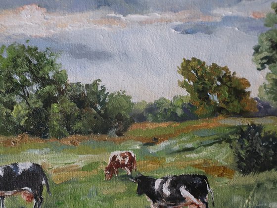 Cows Painting Landscape