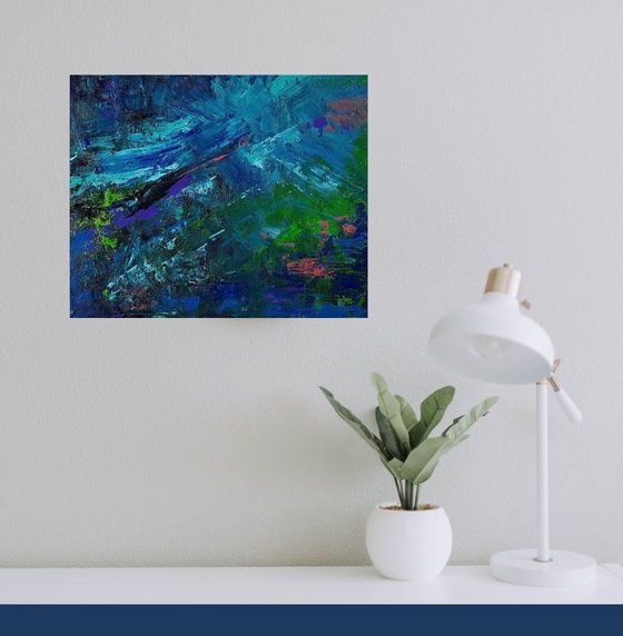 Water Lilies in blue waters