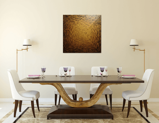 Large square gold gradient