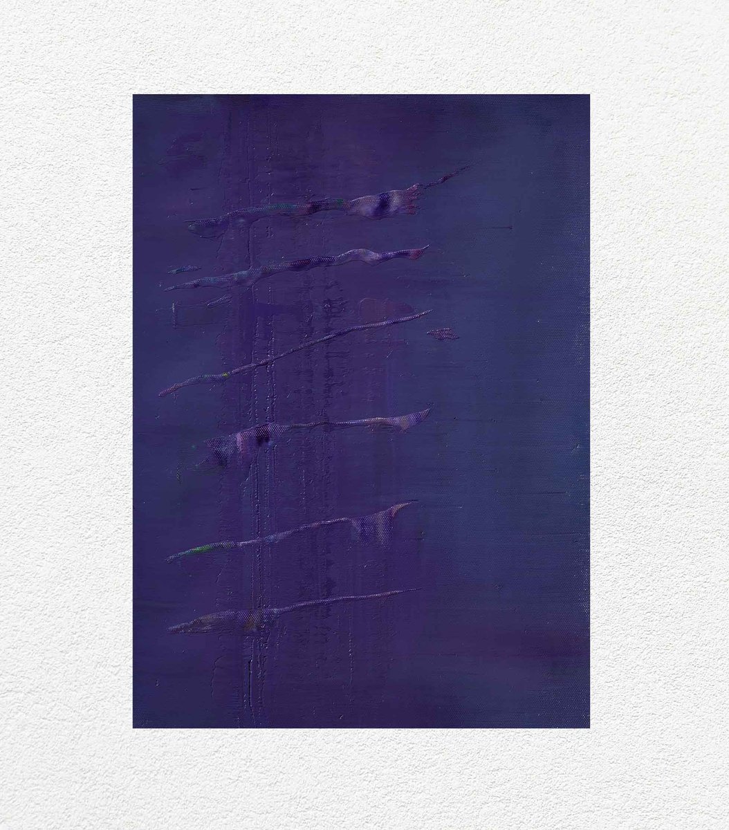 Abstract Oil Painting By Vadim Shamanov, 12 X 15", Art Sketch In Grey Tones, Original Artwork