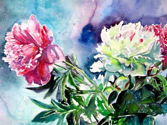 Still life with peony