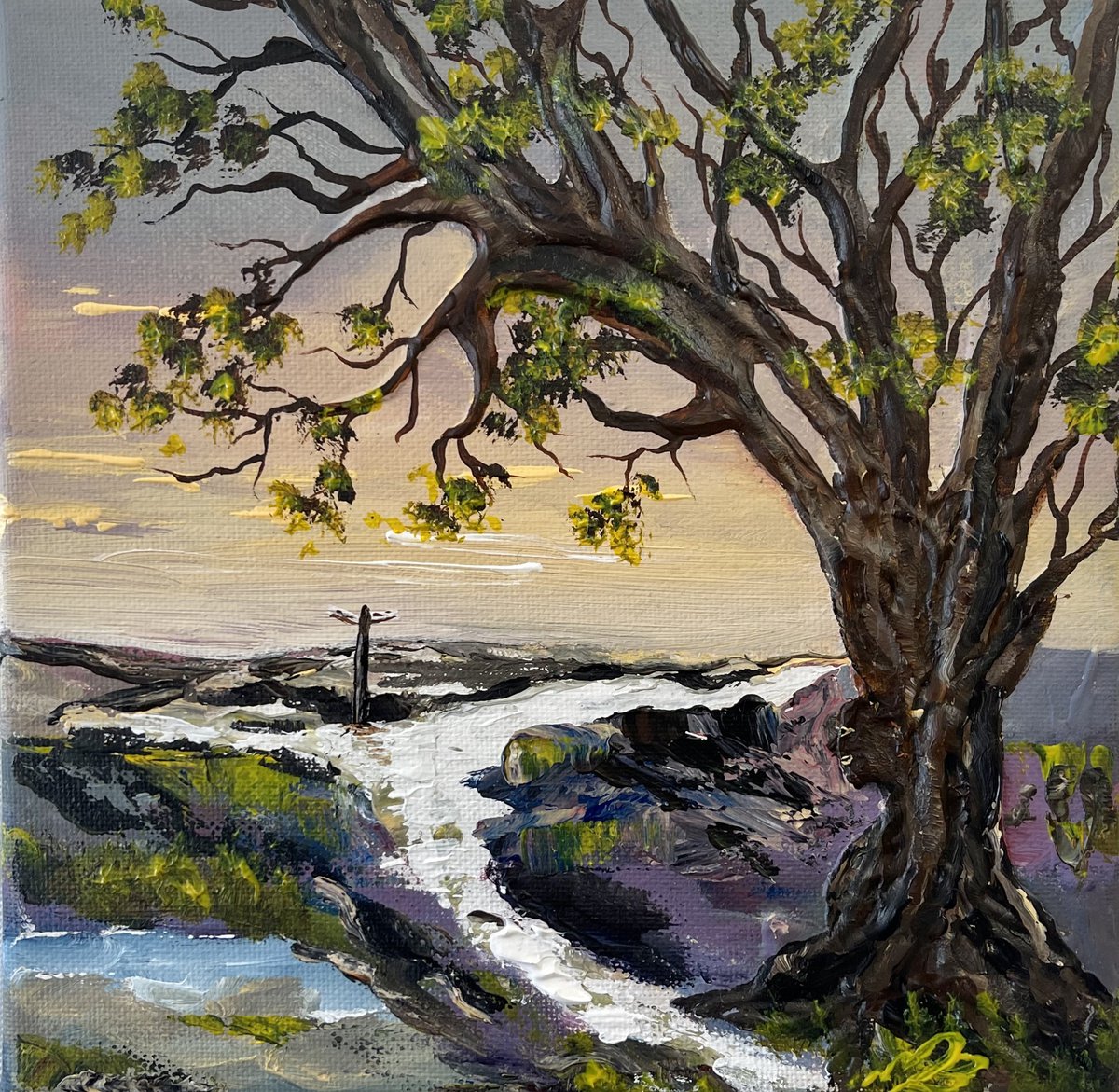 Tree Spirit Resting at the Cross road by Marja Brown