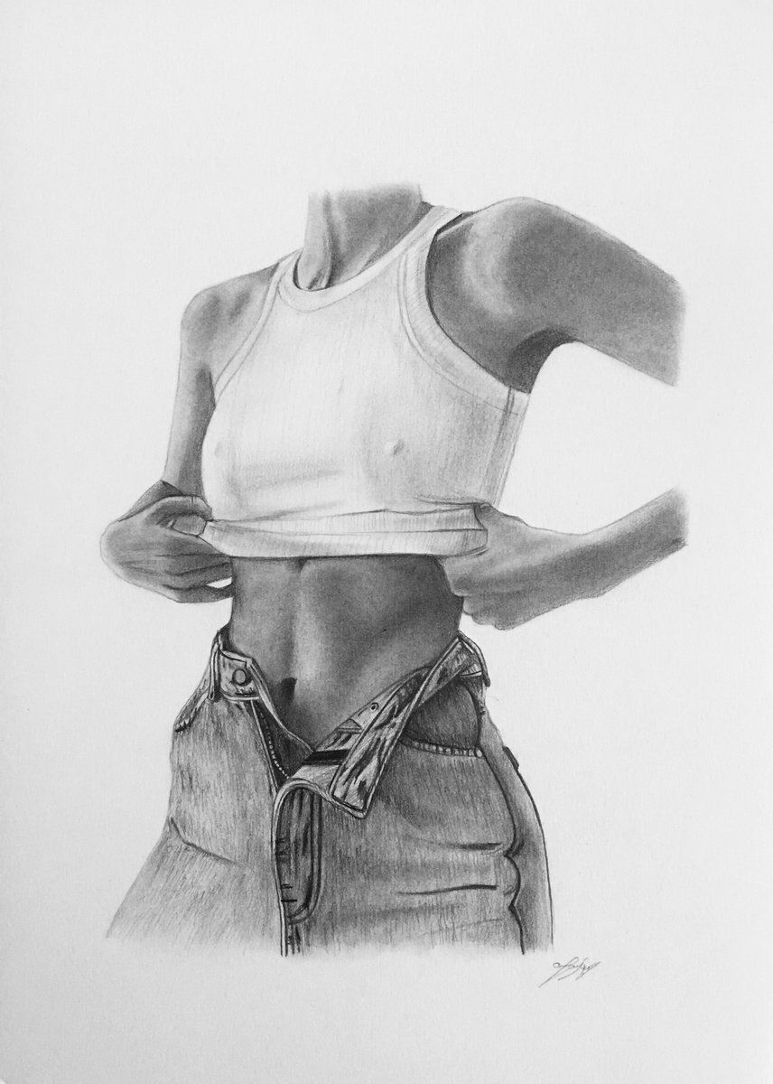 Photorealistic Portrait Pencil Drawing By Amelia Taylor, 8 X 12, Posing Girl, Original Artwork
