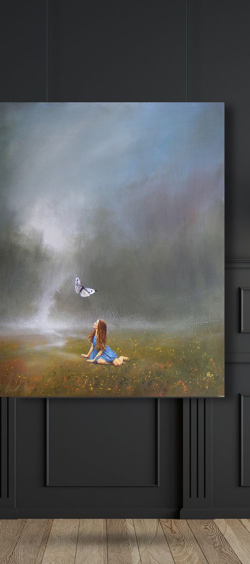 100x100cm LARGE FORMAT " Lost Butterfly " by Ivan  Grozdanovski