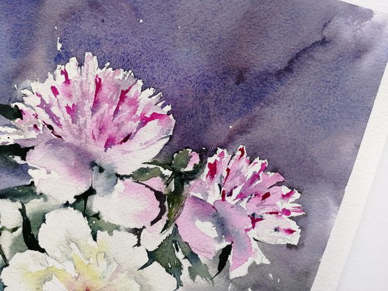 Peonies painting