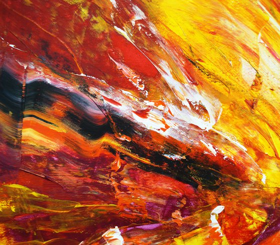 Yellow Red Abstraction XXL 1