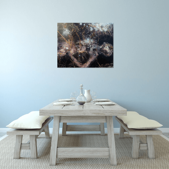 Spiritual Romantic Fascinating Large Painting I Want To Die In Another Galaxy 27 By O KLOSKA