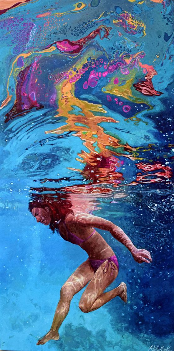 Underwater Painting - Chasing Rainbows II