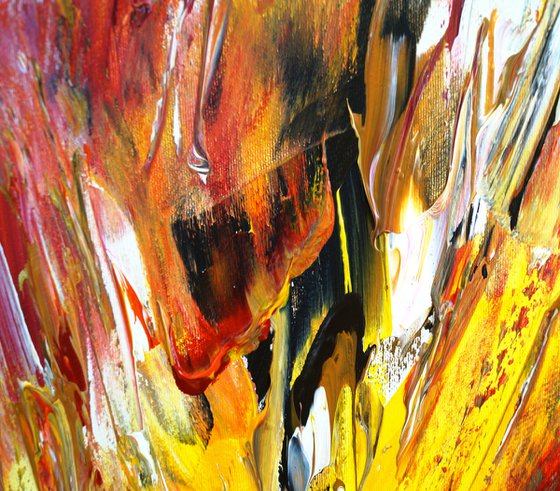 Yellow Red Abstraction XL 1