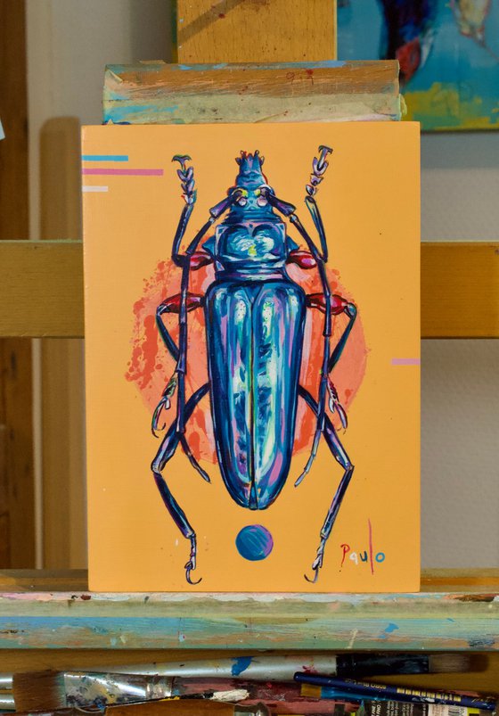 Blue Longhorn Beetle