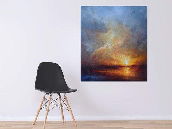 " When the evening speaks a thousand words "  W 110 x H 130 cm , SPECIAL PRICE !!!