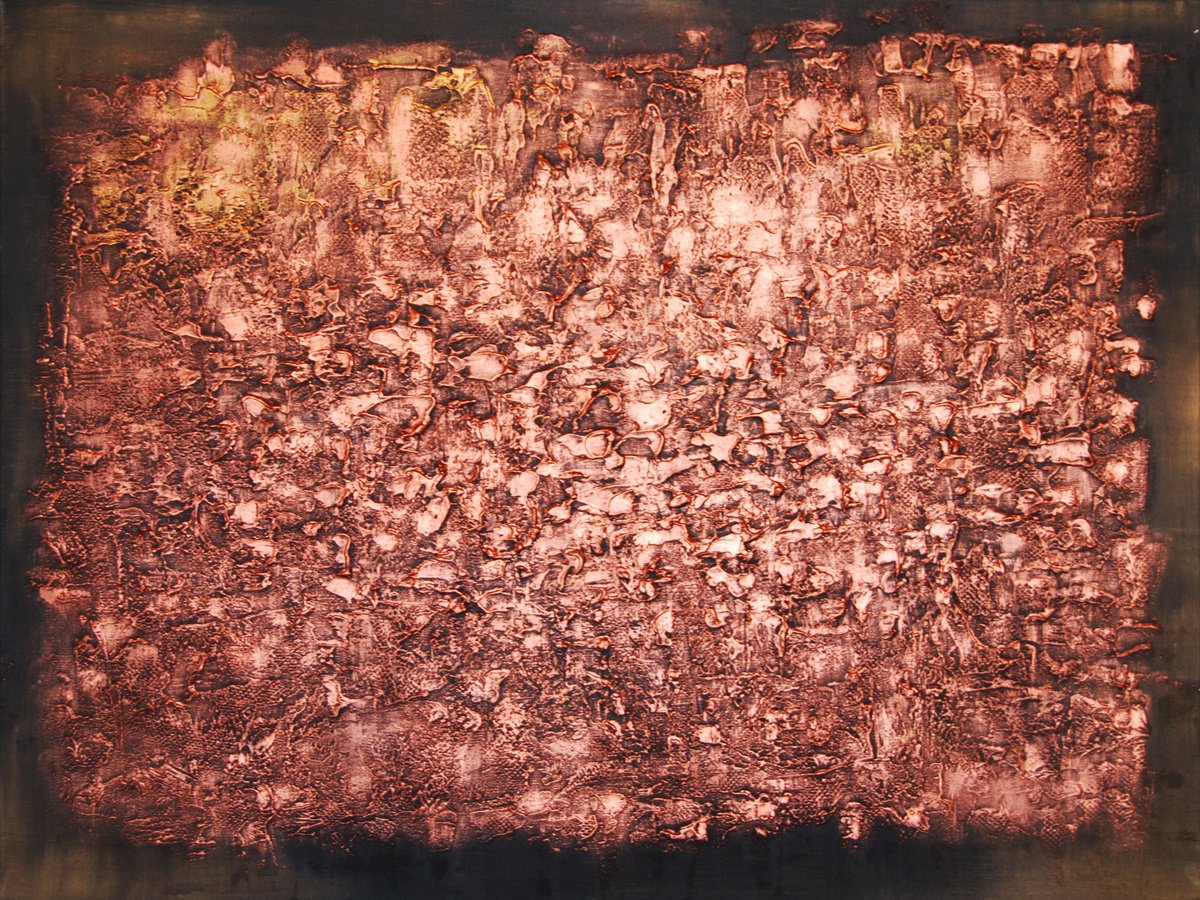 Abstract Acrylic Painting By Vanada Abstract Art, 31 X 24", Hieroglyphs, Original Artwork