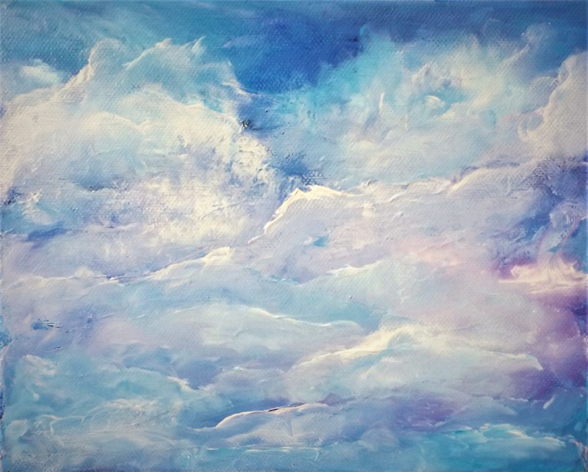 Wish You Were Here Finger Painted Clouds Acry Artfinder