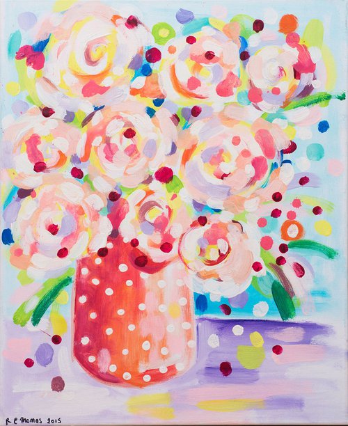 Peachy Roses by Rebekah Thomas