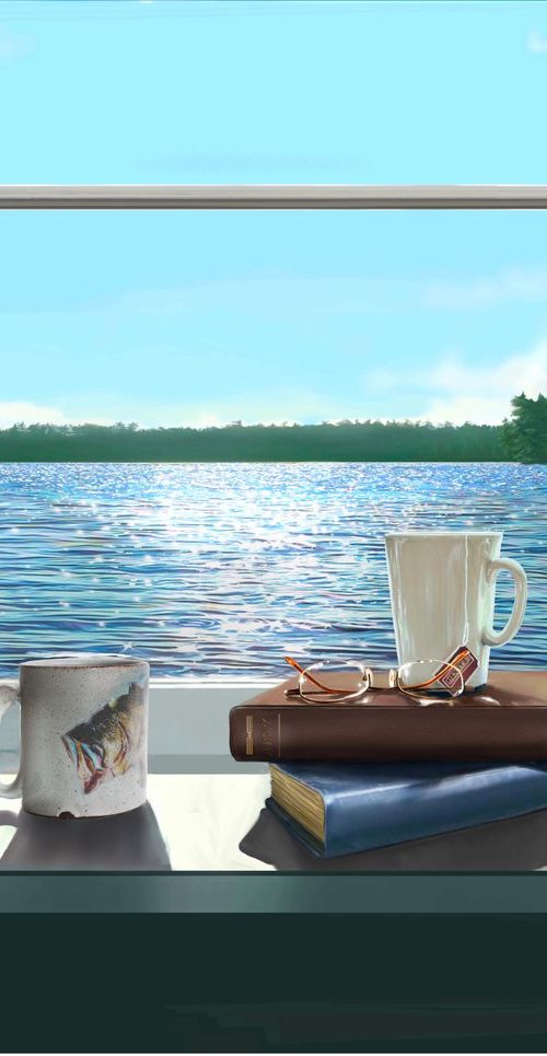 Lake view coffee by Murray Henderson