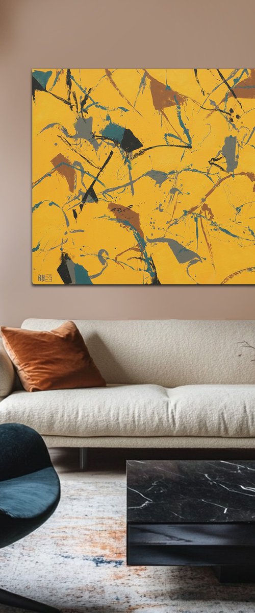 Fragmenst in yellow by Ronald Hunter