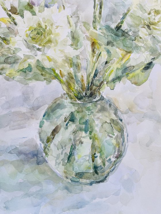 Bouquet in vase 19,6x25,2in