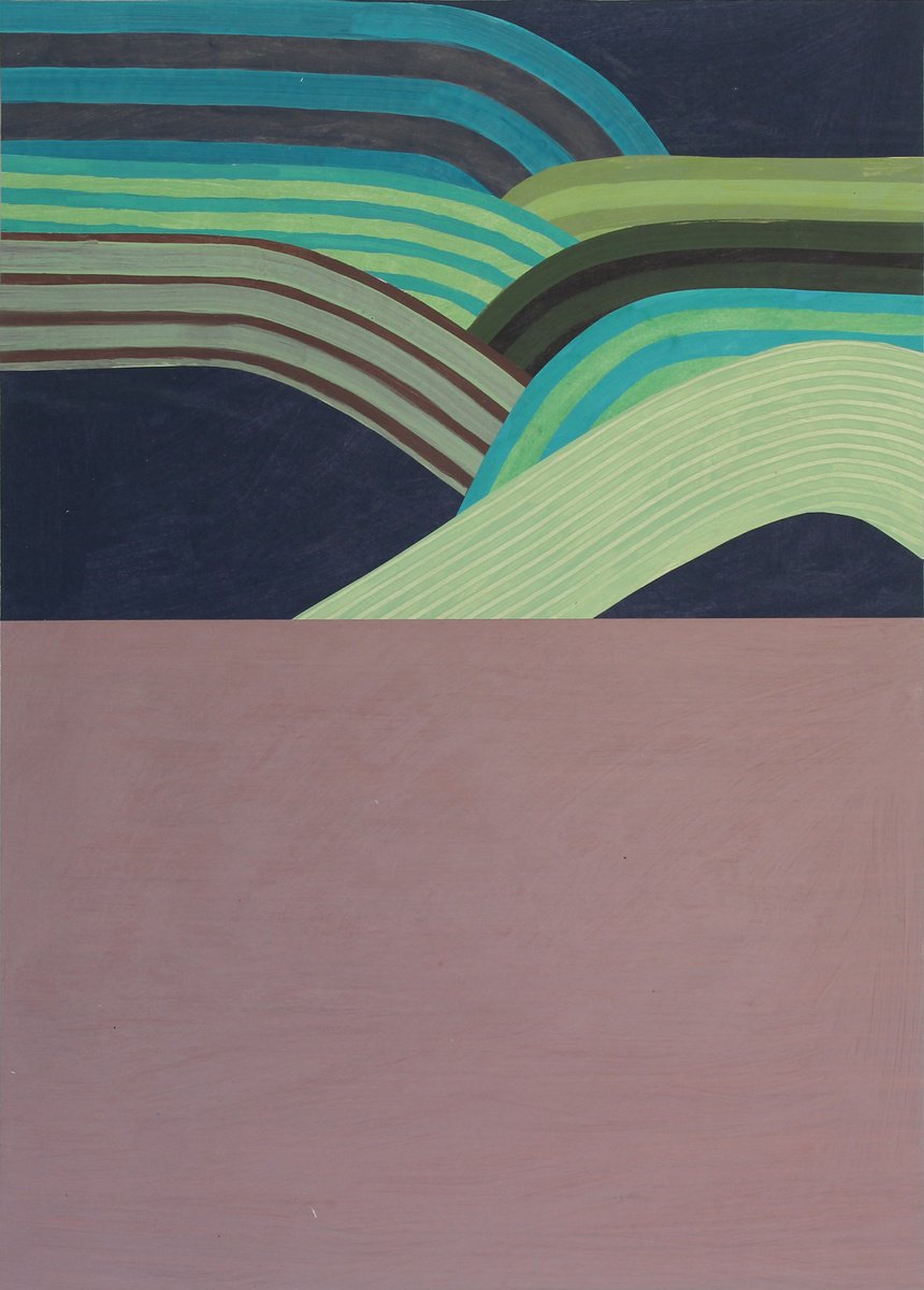 Abstract Acrylic Painting By Martin Singer, 16 X 23", Lcvm25-34, Original Artwork