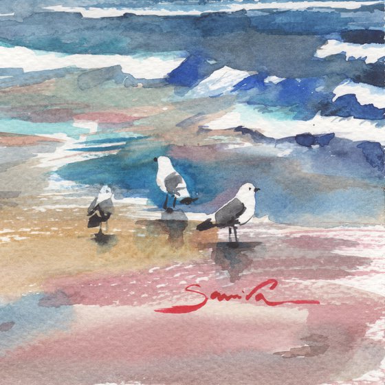 Seascape watercolor