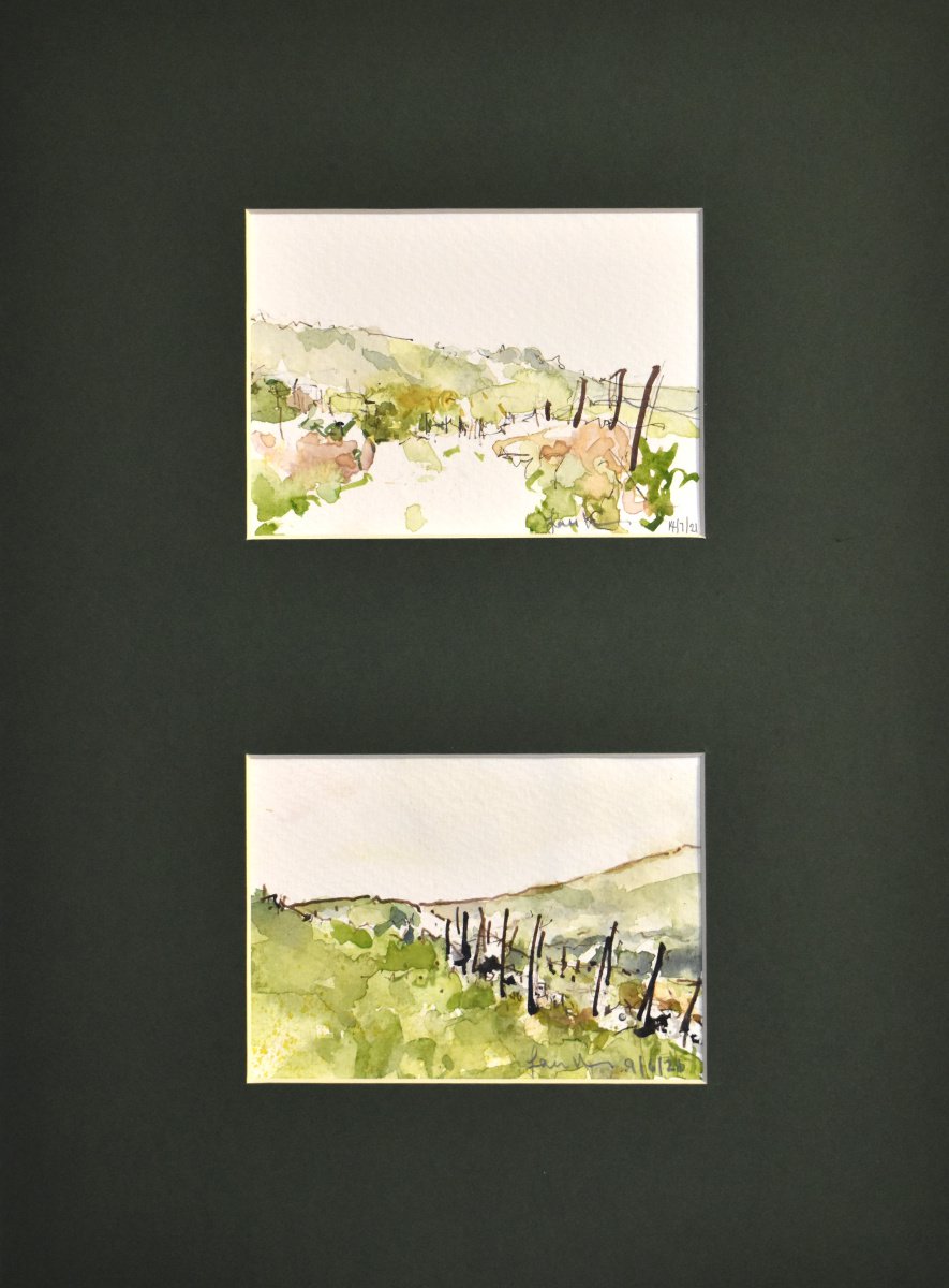 the paths we take -Landscape Watercolour Study No 4 by Ian McKay