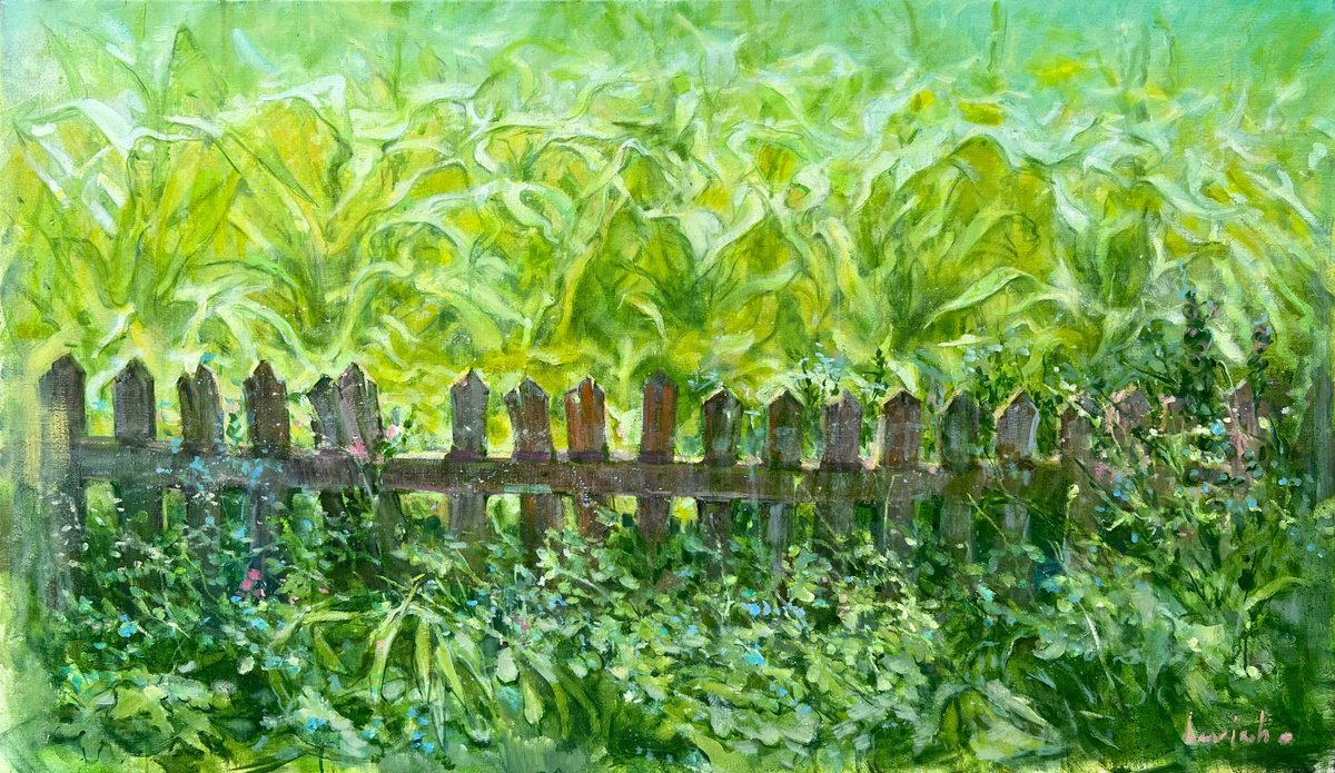 Impressionistic Landscape Oil Painting By Alexander Levich, 47 X 28, Goodbye Yesterday, Original Artwork