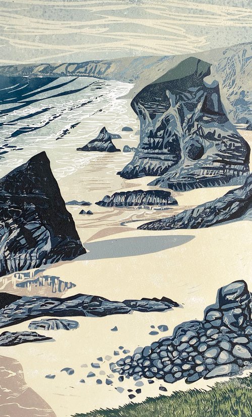 Bedruthan Steps by Hazel McNab