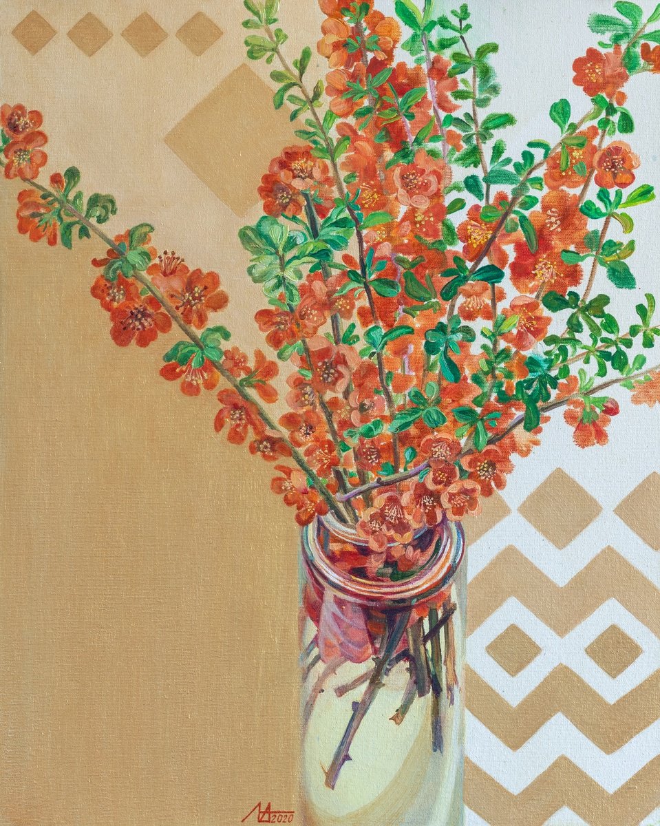 Photorealistic Still Life Oil Painting By Alona Lesnichenko, 18 X 22, Russet Gold, Original Artwork