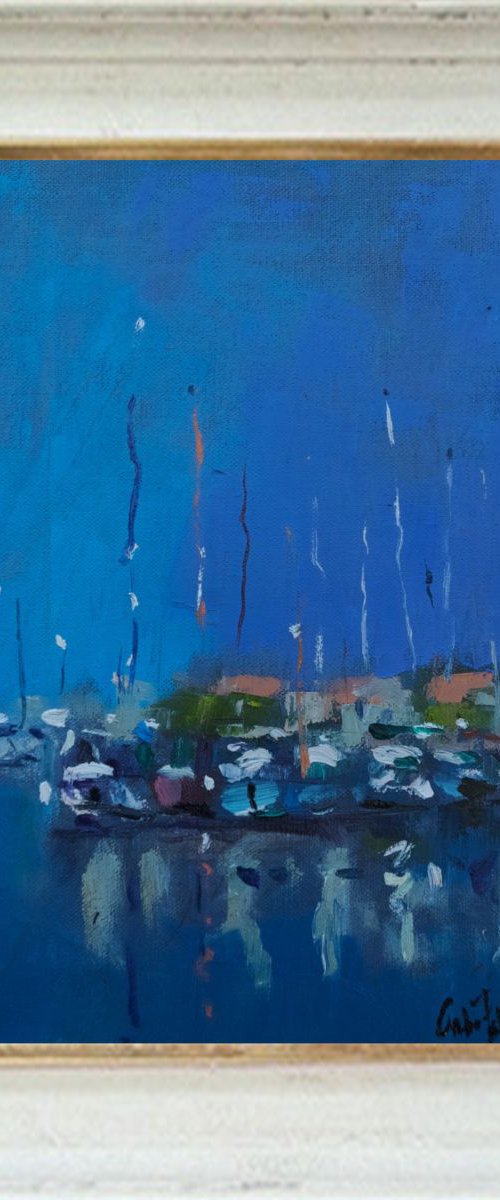 Boats at Saintes Maries de la Mer by Andre Pallat