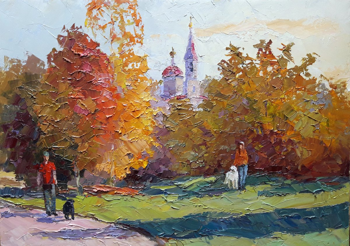 Oil painting A meeting by Boris Serdyuk