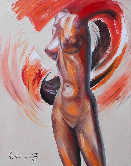 Orange Nude by Alexander Titorenkov