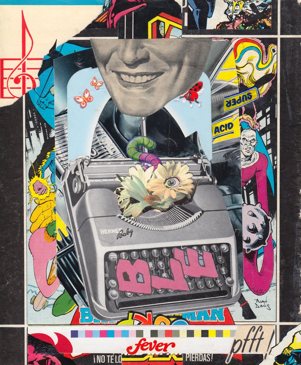 Urban And Pop Portrait Collage By Jon Garbet, 8 X 10, Super Acid Fever, Original Artwork