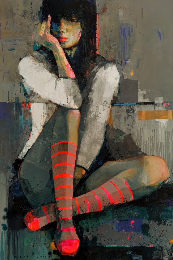 Striped leg warmers