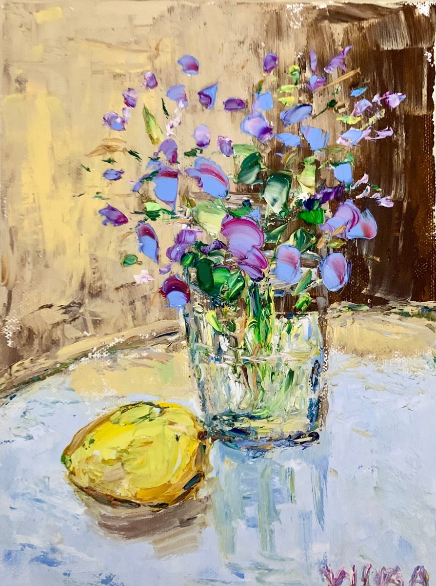 Summer flower and lemon by Vilma Gataveckien?