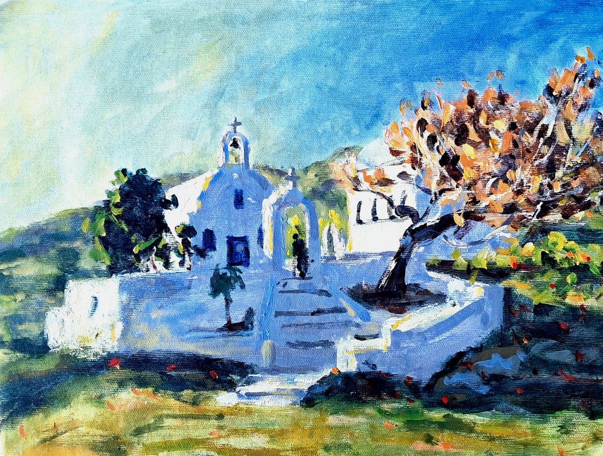  Church Visit By Dimitris Voyiazoglou, 20 X 17, Artwork For Sale On Artfinder