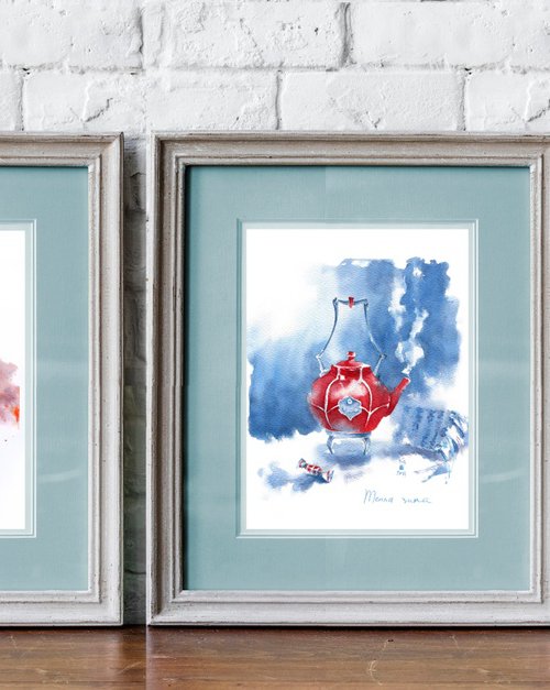 Diptych ‘Cobalt Blue’ by Ksenia Selianko