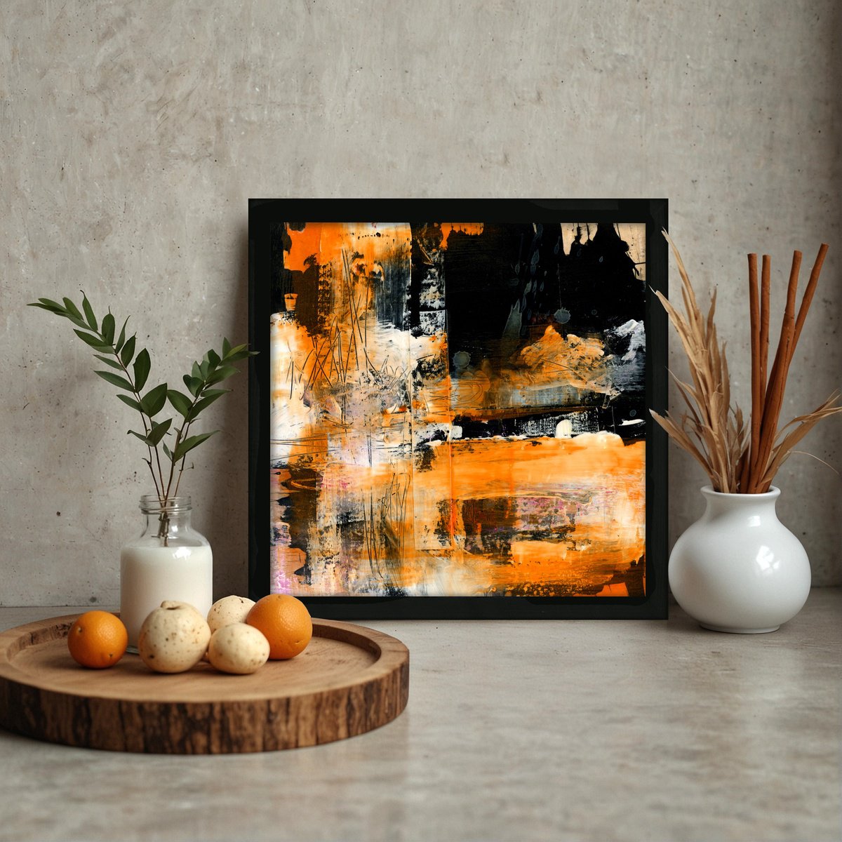 Abstract Painting By Kathy Morton Stanion, 13 X 13", Secret Moments 5, Original Artwork