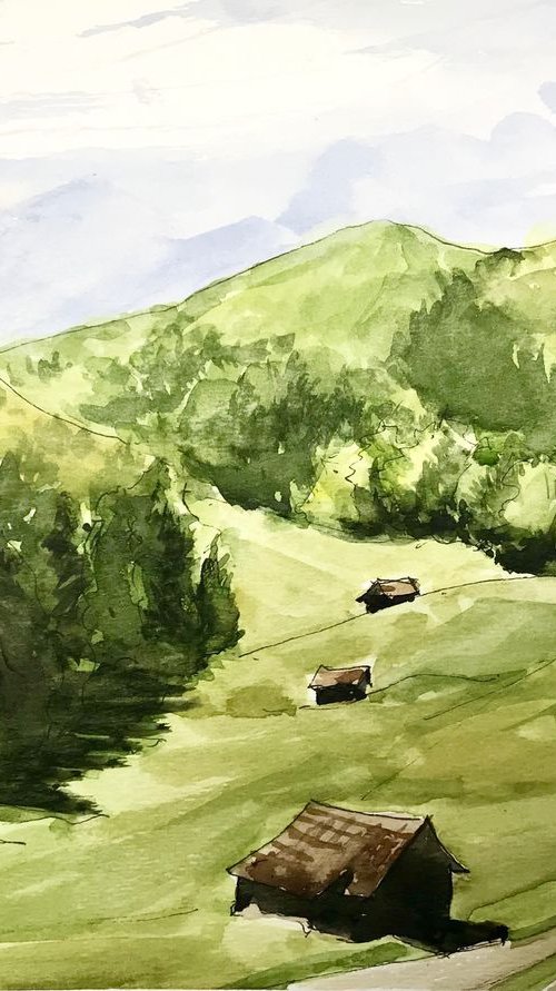 Hiking in the Swiss Alps by Joseph Peter D'silva