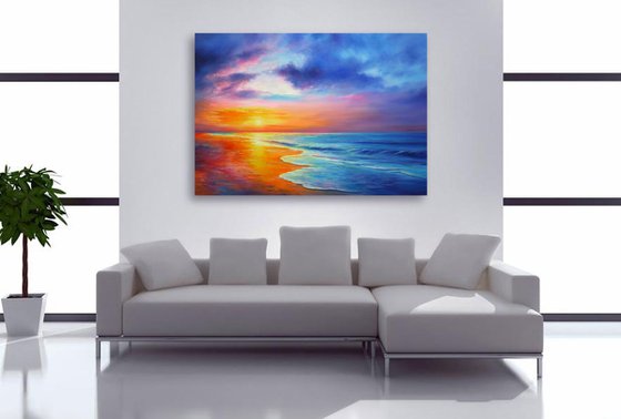 Large seascape painting