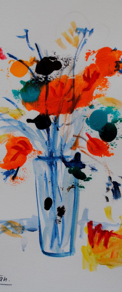 Le vase aux fleurs d'été/ 11,81 x 15,75 in.(30x40cm)/2018 by Pierre-Yves Beltran