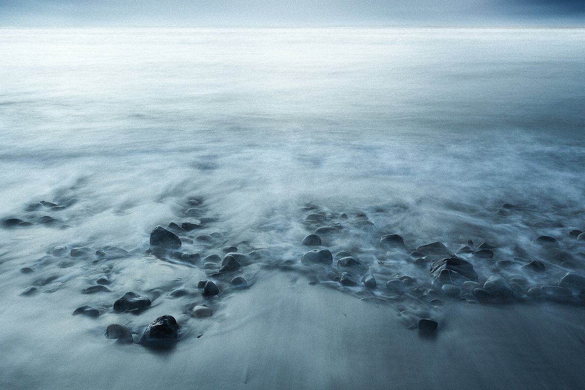 Photorealistic Landscape Photograph By Peter Zelei, 43 X 33", Shoreline, Original Artwork